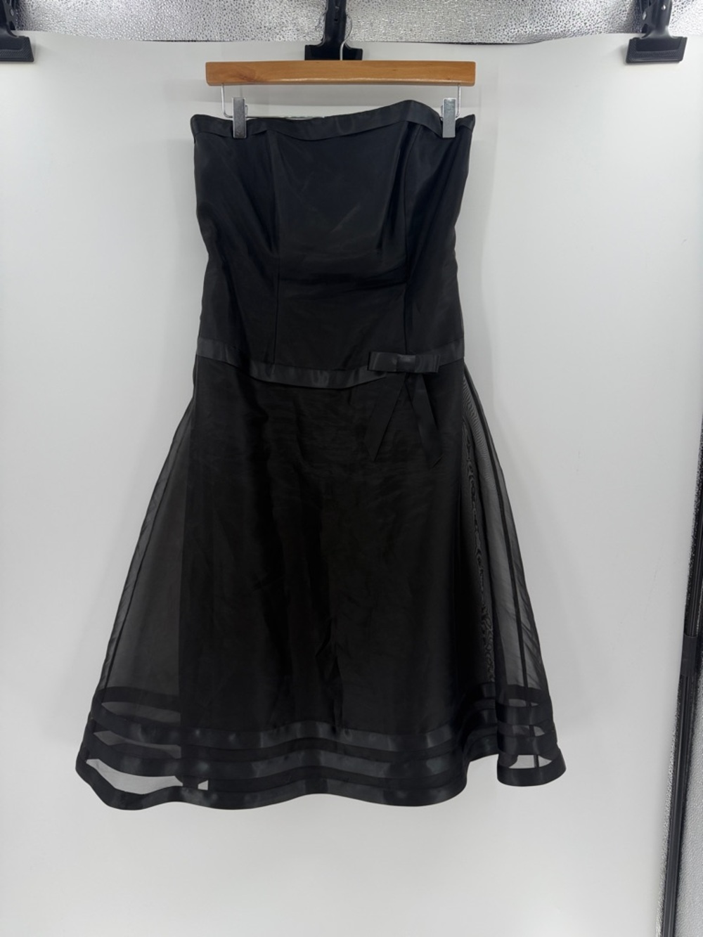 Dessy Collection Women's Strapless Cocktail Dress - Black - 12